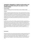 Amphibian adaptability to habitat transformation and the effect of rainfall during the dry season on their activity pattern