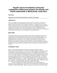 Aquatic macro-invertebrate community composition differences between the Atlantic and Pacific watersheds in Monteverde, Costa Rica