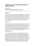 Changes in avian communities in the San Luis Valley, Costa Rica