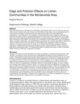 Edge and pollution effects on lichen communities in the Monteverde area