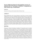 Factors influencing dispersal and population structure of phoretic mites in Centropogon solanifolius (Campanulaceae) and Columnea spp. (Gesneriaceae), May 2007
