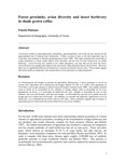 Forest proximity, avian diversity and insect herbivory in shade grown coffee