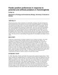Feeder position preferences in response to potential and artificial predators in hummingbirds