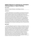 Habitat preference of Leptonema sp. (Trichoptera  :  Hydropsychidae) on tropical waterfalls