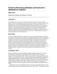 Factors influencing pollination and fruit set in Epidendrum radicans
