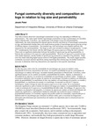 Fungal community diversity and composition on  logs in relation to log size and penetrability