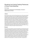 Elevational and vertical feeding preferences of cloud forest butterflies by Erin Araujo