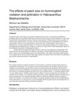 The effects of patch size on hummingbird visitation and pollination in Habracanthus Belpharohachis