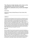 The influence of light intensity of the moon on the calling behavior of the common pauraque (Nyctidromus albicollis) during moonlit and twilight hours