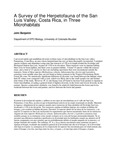 A survey of the herpetofauna of the San Luis valley, Costa Rica, in three microhabitats