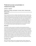 Preferred sucrose concentration in nectarivorous bats