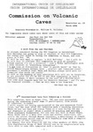 UIS Commission on Volcanic Caves Newsletter, No. 19, March 1998