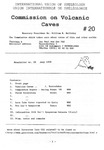 UIS Commission on Volcanic Caves Newsletter, No. 20, July 1998