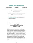 Educational policy analysis archives by Arizona State University and University of South Florida