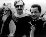 Sam Fustukjian and Lowell Davis at a USF St. Petersburg commencement ceremony, c.1974 by University of South Florida