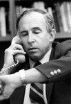 President John Lott Brown on telephone by University of South Florida