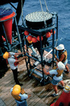 Crew at work on USF marine research vessel, c.2000