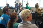 Audience at Faculty Research Lightning Talks, April 23, 2015, N by University of South Florida St. Petersburg. Nelson Poynter Memorial Library