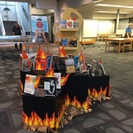 Exhibit Photos, Banned Books Display, Fall 2015, B by Camielle Crampsie, LeAnna Kiggins, Natalie Polson, and Angela Hood