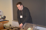 Andrew Babson Checks Sound Equipment, Goodbye to All That!, February 2013, C by Charles Vanover and Andrew Babson