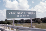 Highway sign for University of South Florida