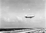Goodyear Blimp flying over a nearly-barren Bayboro area of St. Petersburg by Francis G. Wagner and Nelson Poynter Memorial Library