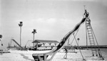 Children on slides and swings at playground (Spa Beach), water and pier in background by Francis G. Wagner and Nelson Poynter Memorial Library
