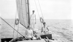 Irma, Francis, unknown man on sailboat by Francis G. Wagner and Nelson Poynter Memorial Library