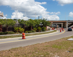 Road Construction Near Interstate 4 Overpass in Tampa, Florida