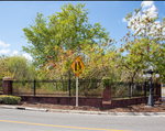 Traffic Sign and Fenced Area Near Interstate 4 Overpass in Tampa, Florida