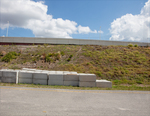 Concrete Barriers and Embankment at Interstate 4 Overpass in Tampa, Florida