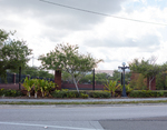 Fenced Landscape Along Roadway Near Interstate 4, Tampa, Florida